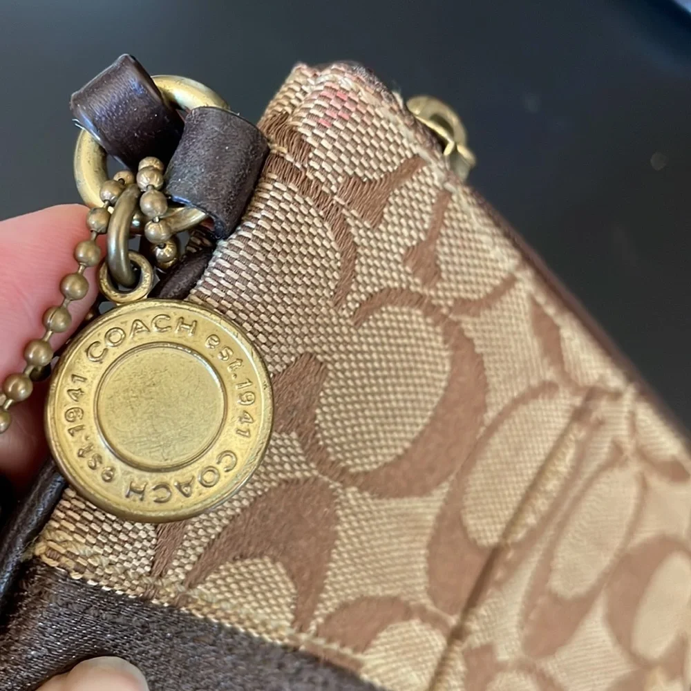 Coach Brown Signature C Wristlet - Picture 6 of 6